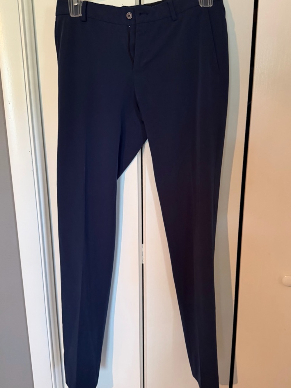 Men's Navy Dress Pants - Classic Tailored Fit-No Iron-29 x 36